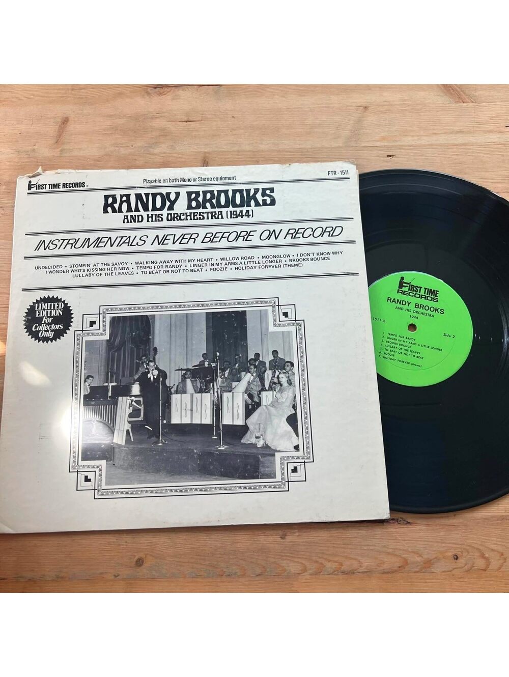 Randy Brooks - Instrumentals never before on Record 33rpm VG+ VR20